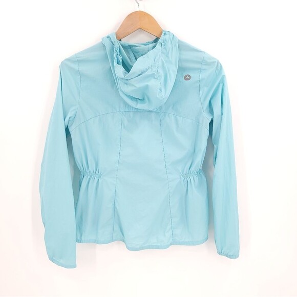 Marmot "Air Lite" Packable Jacket Hooded Water Resistant Lightweight Blue - Picture 2 of 15